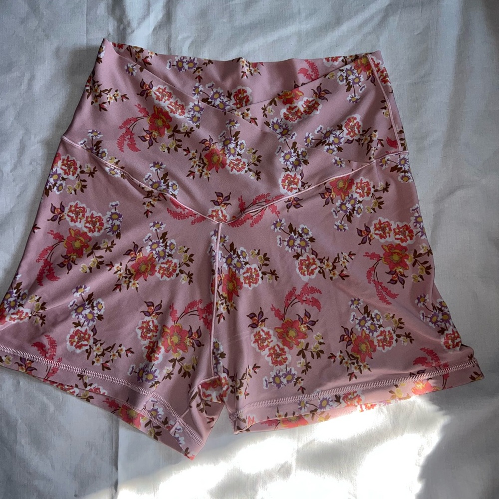 Aerie Floral Pink Bike Shorts